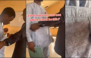 Nigerian Student Caught with Exam Answers Written on His Native Attire