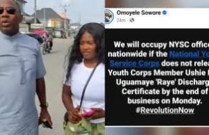 Sowore Leads Protest Over Corps Member’s Withheld Discharge Certificate