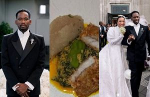 “Rich People Sha!” – Fans React as Mr Eazi Flaunts Tiny Plate of Eba & Egusi From Temi Otedola